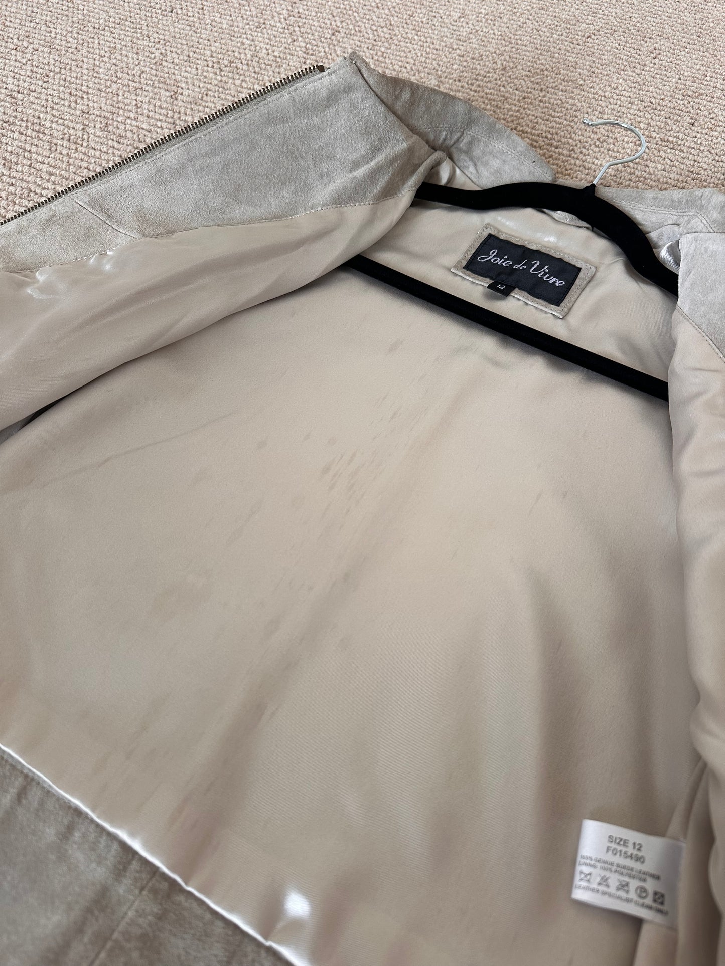 Vintage beige suede jacket