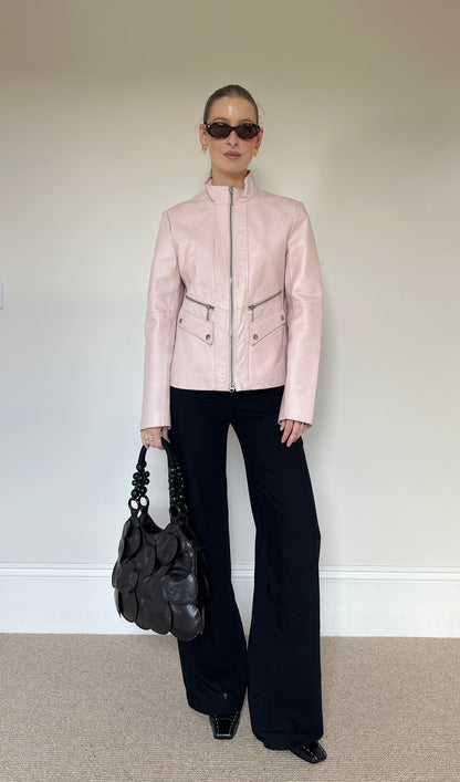 Vintage pink leather jacket