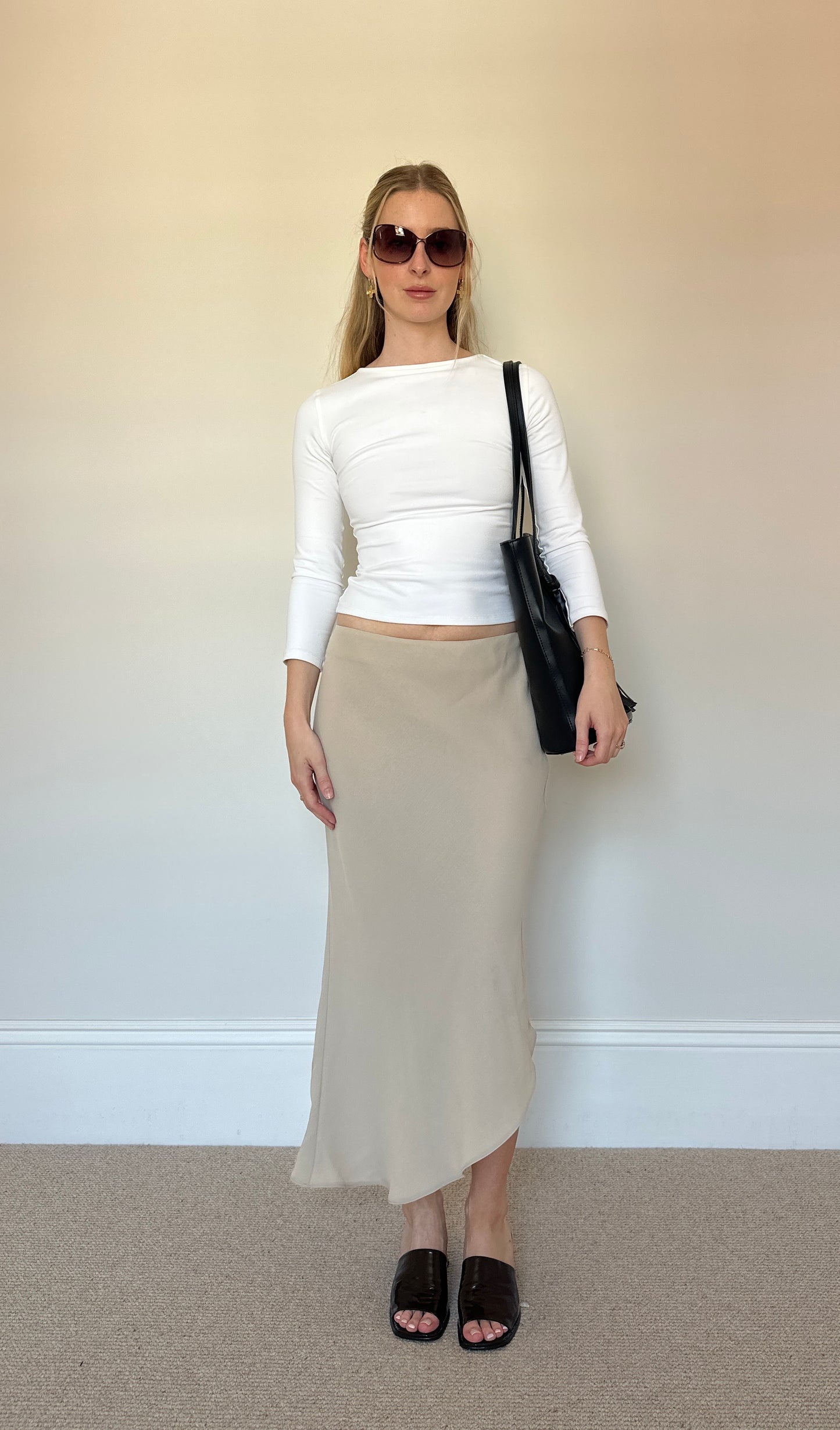 Black leather Tassle Bag