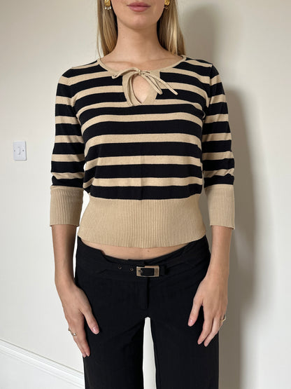 Vintage Stripe 3/4 Sleeve Jumper