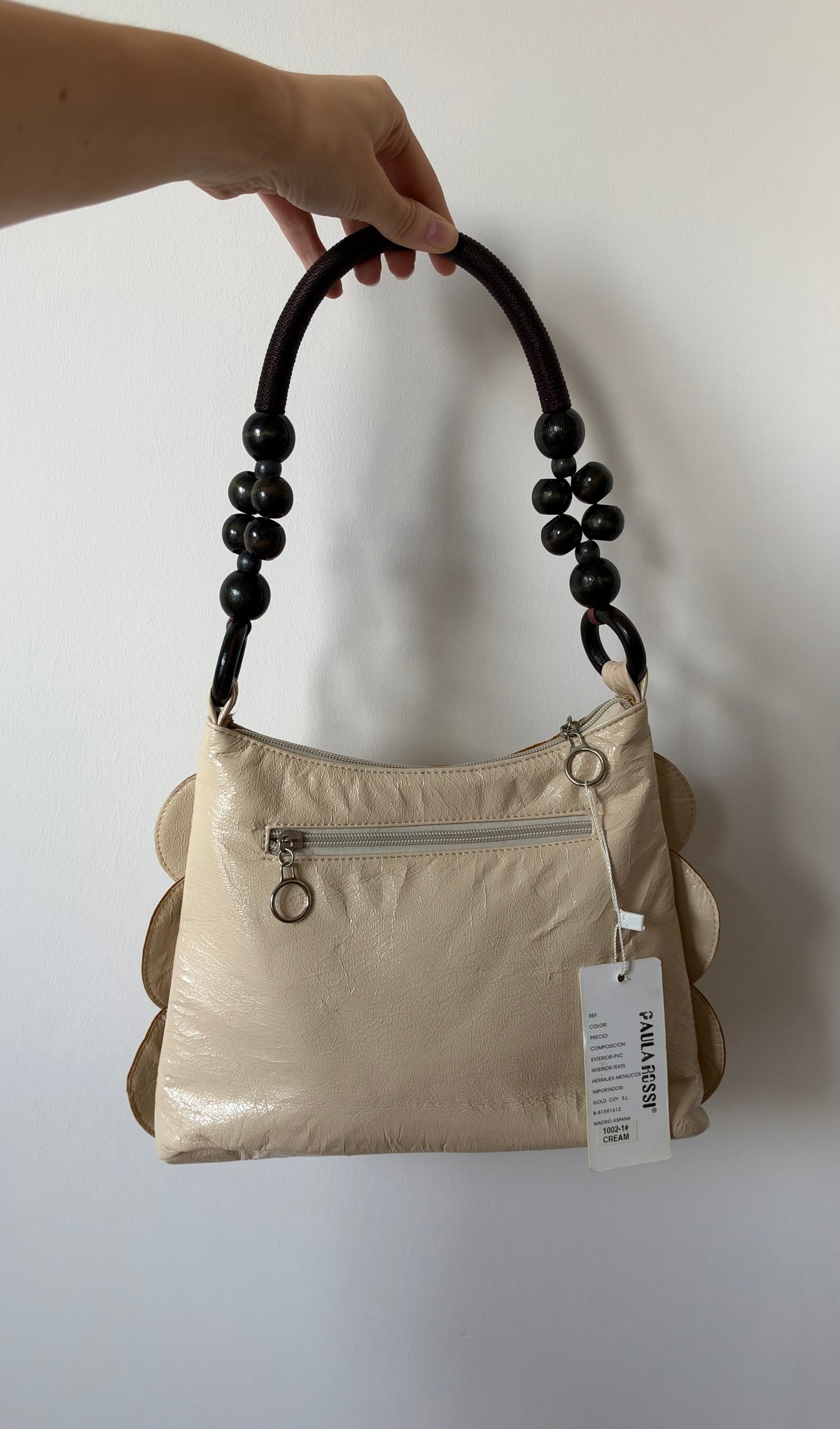 Vintage cream disc bag