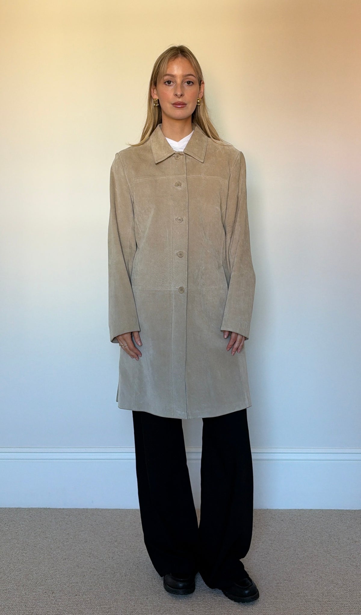 Vintage beige suede jacket