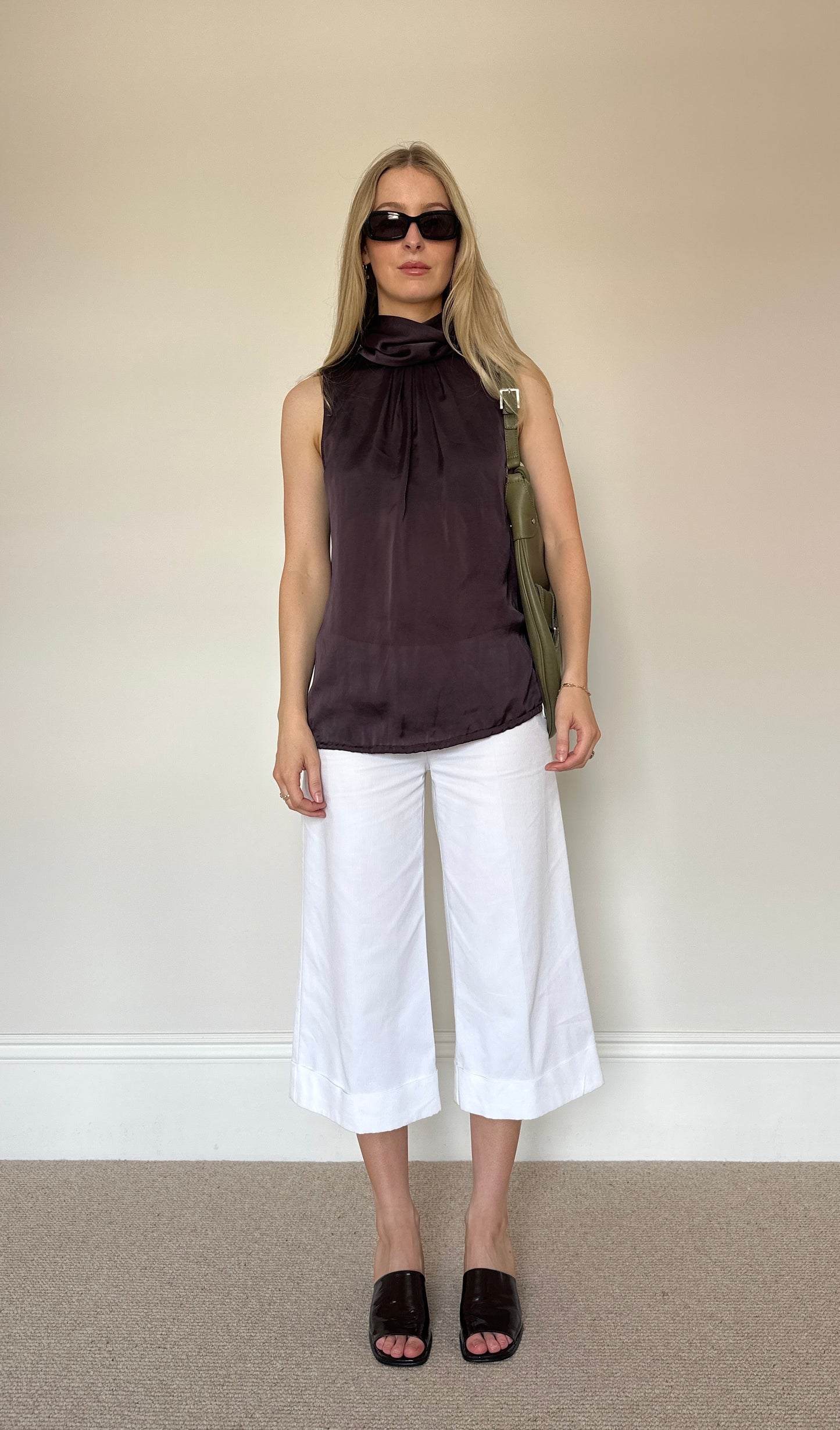 Vintage plum halter top