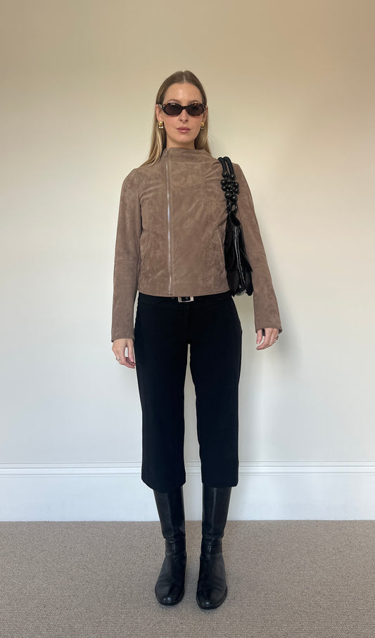 Vintage moleskin asymmetrical jacket