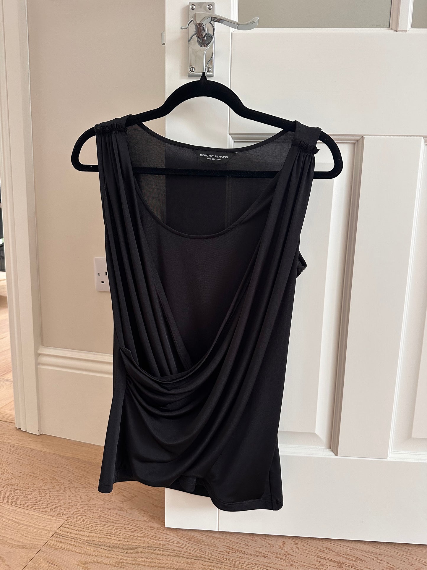 SALE Vintage black drape top