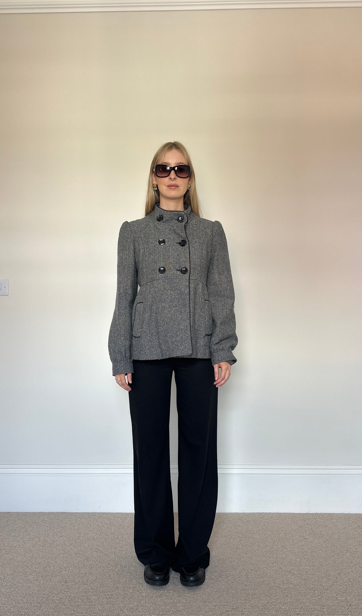 Vintage Grey Pea Coat