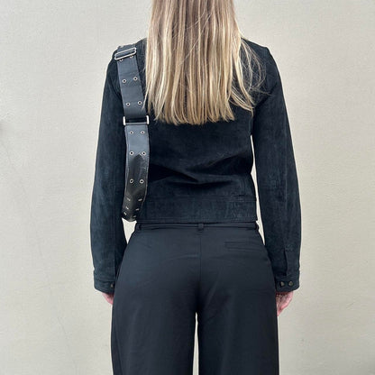 Vintage 00s black suede jacket