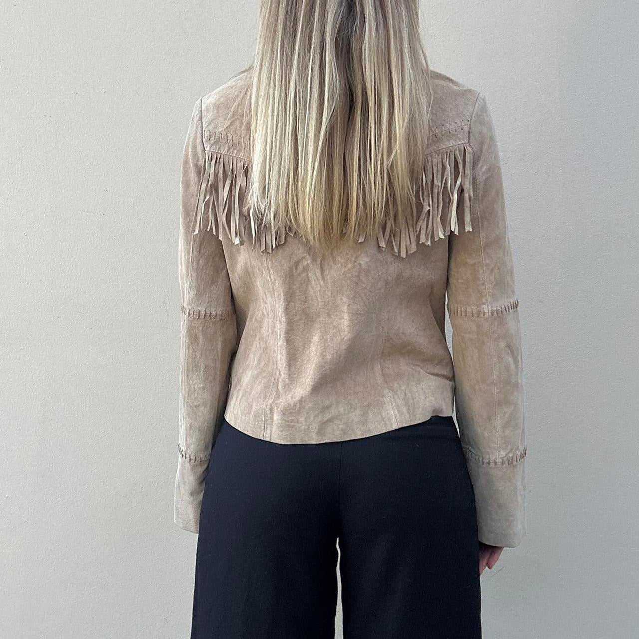 Vintage 00s suede tassel jacket