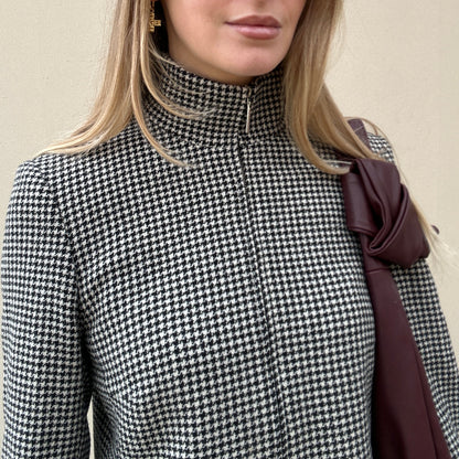 Vintage zip dogtooth jacket
