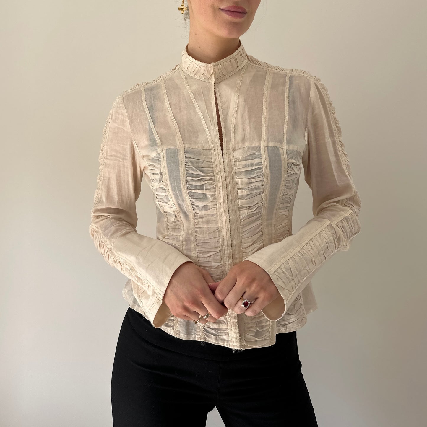 Vintage cream blouse