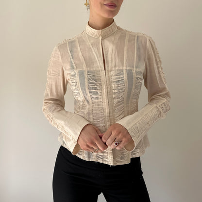 Vintage cream blouse
