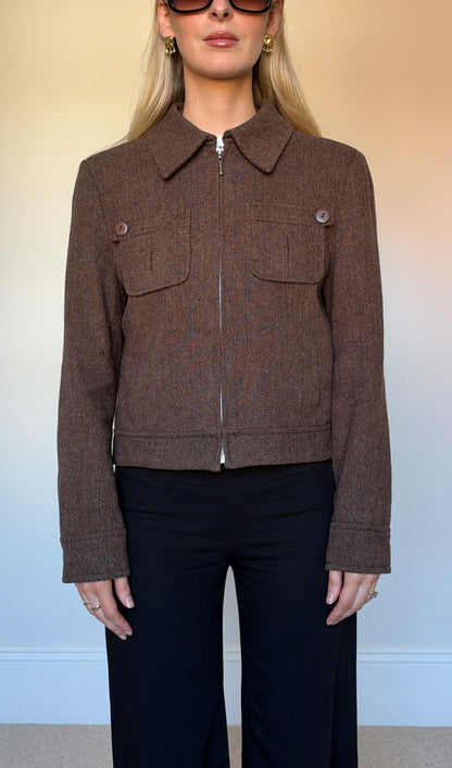 Vintage brown herringbone jacket