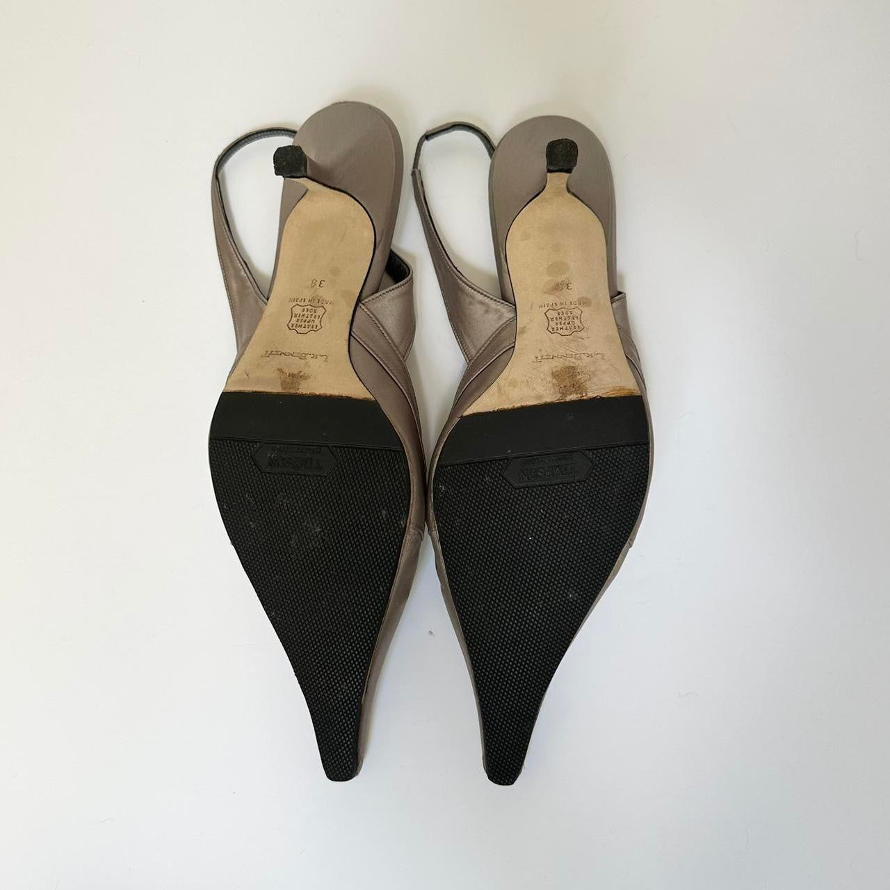 L.K Bennet sling back kitten heels