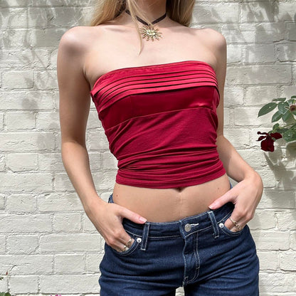 Red tube top L