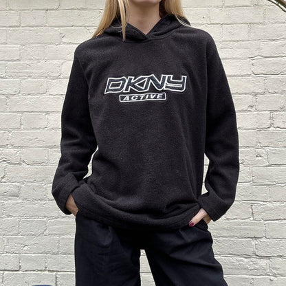 DKNY Black fleece hoodie