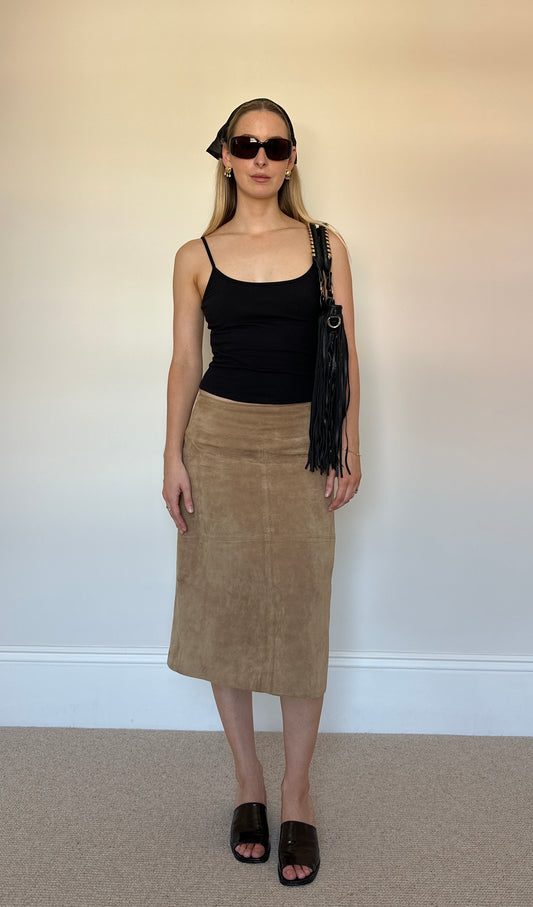 Vintage Real Suede Skirt