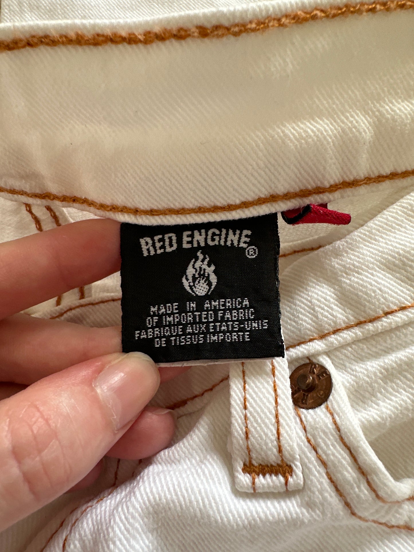 Vintage white low waisted flare jeans