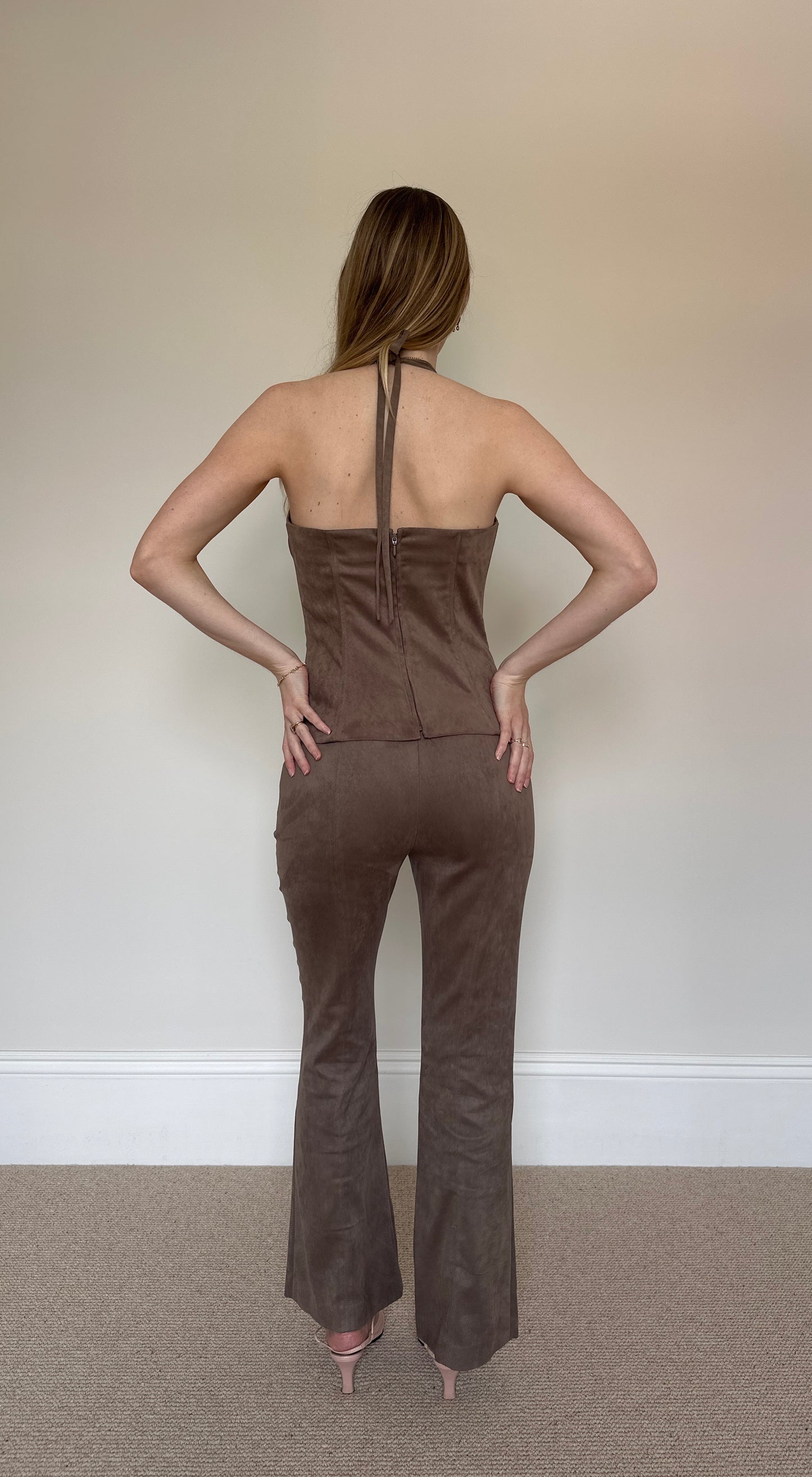 Vintage taupe two-piece