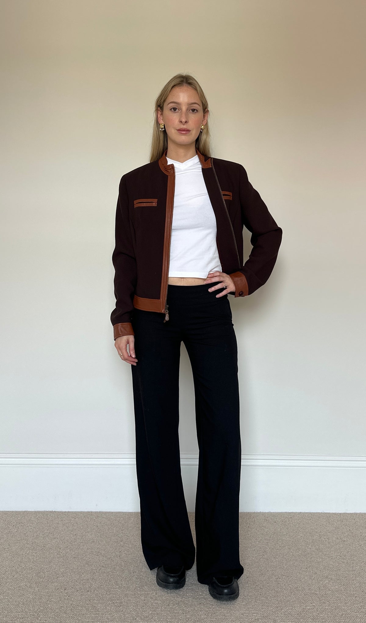 Vintage brown biker jacket