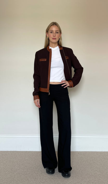 Vintage brown biker jacket