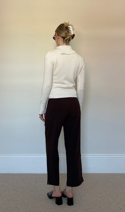 white button jumper