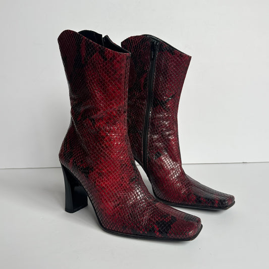 Vintage 00s red snake boots