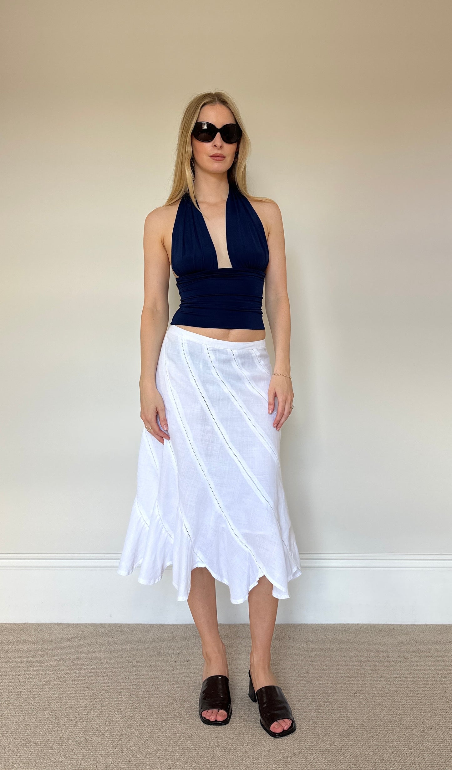 Vintage white floaty skirt