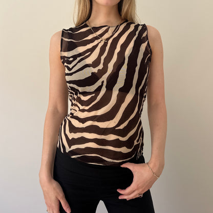 Dolce & Gabbana zebra mesh top