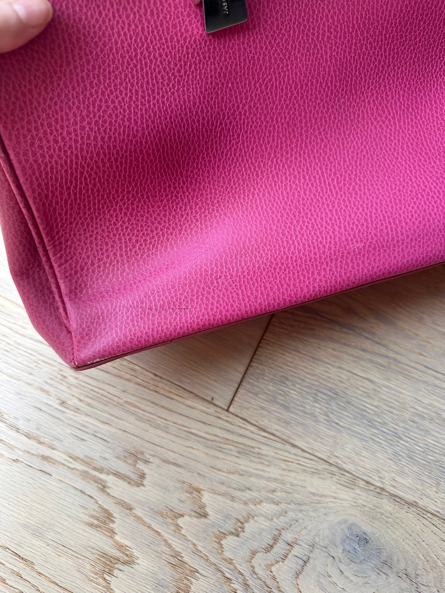 Vintage pink firkin bag