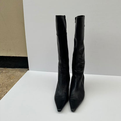 Vintage 00s black leather boots