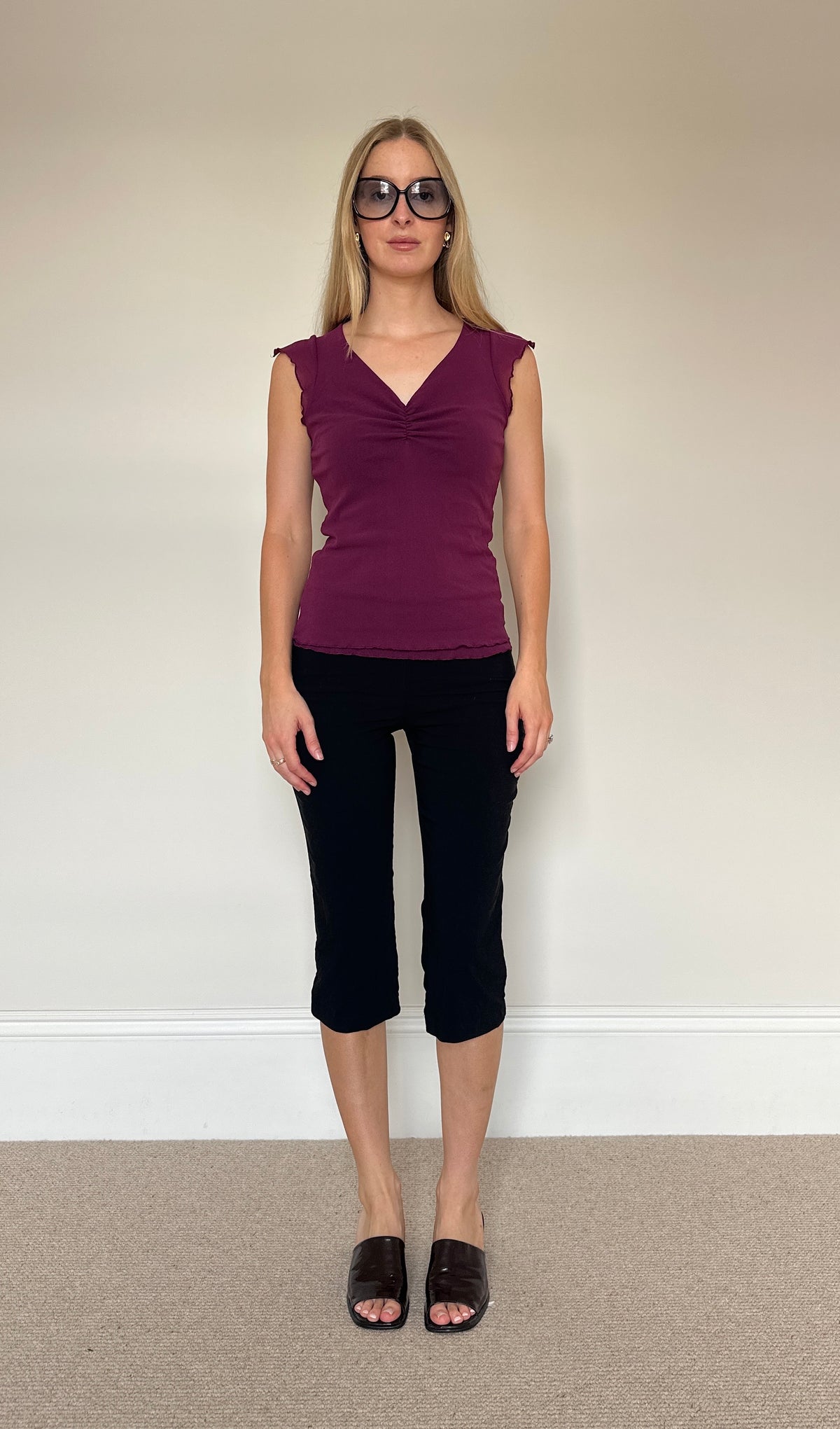 Vintage Purple Mesh Top