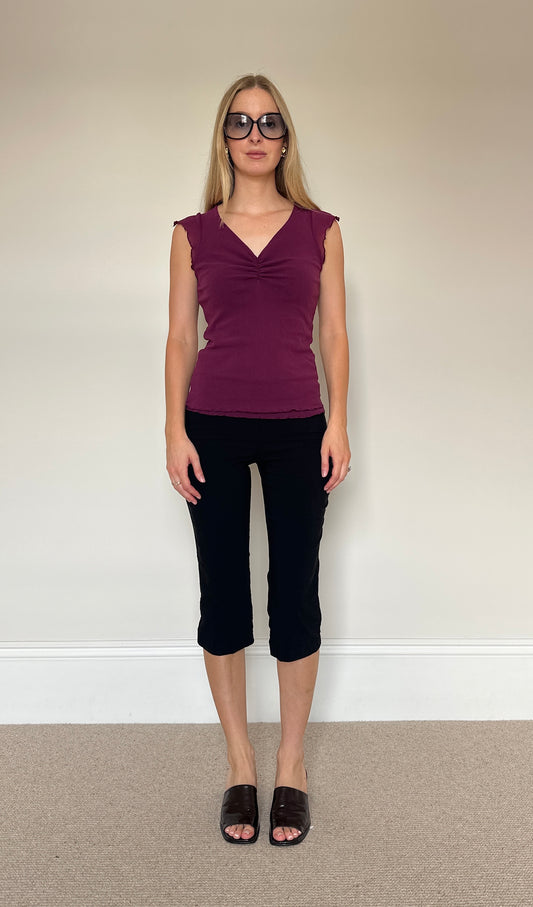 Vintage Purple Mesh Top