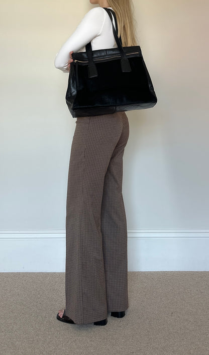 Vintage leather & pony skin bag
