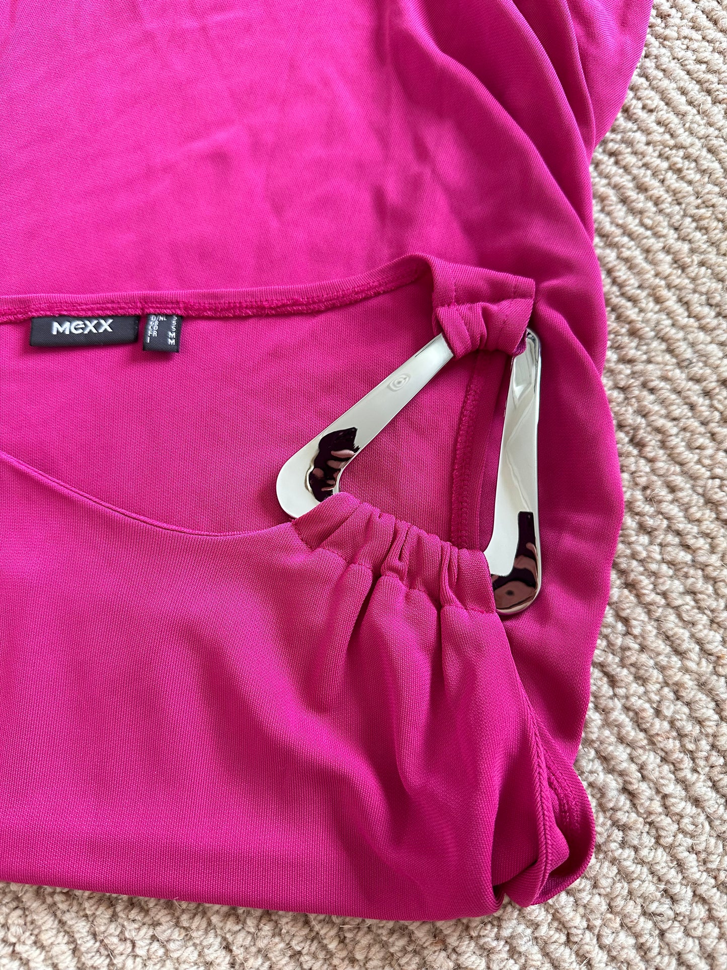Vintage pink top with silver hardware