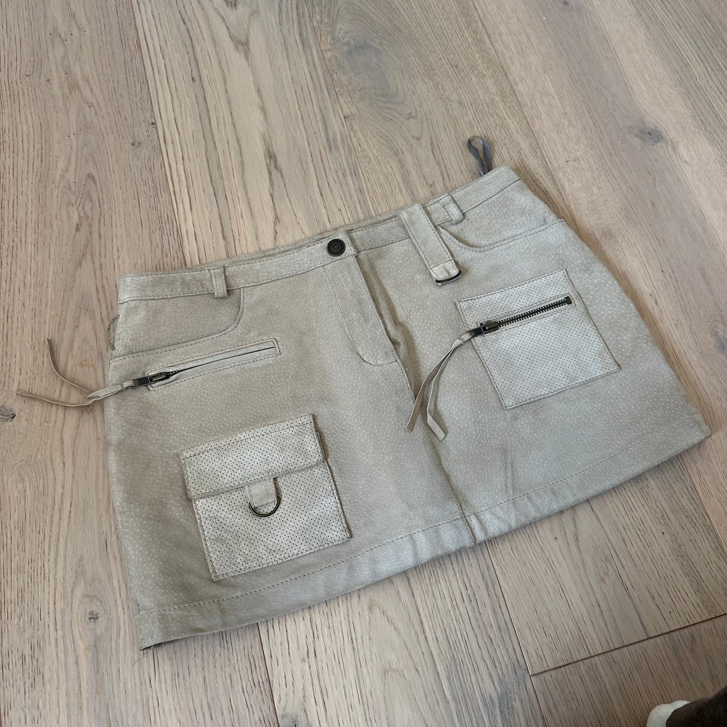 Vintage suede mini skirt