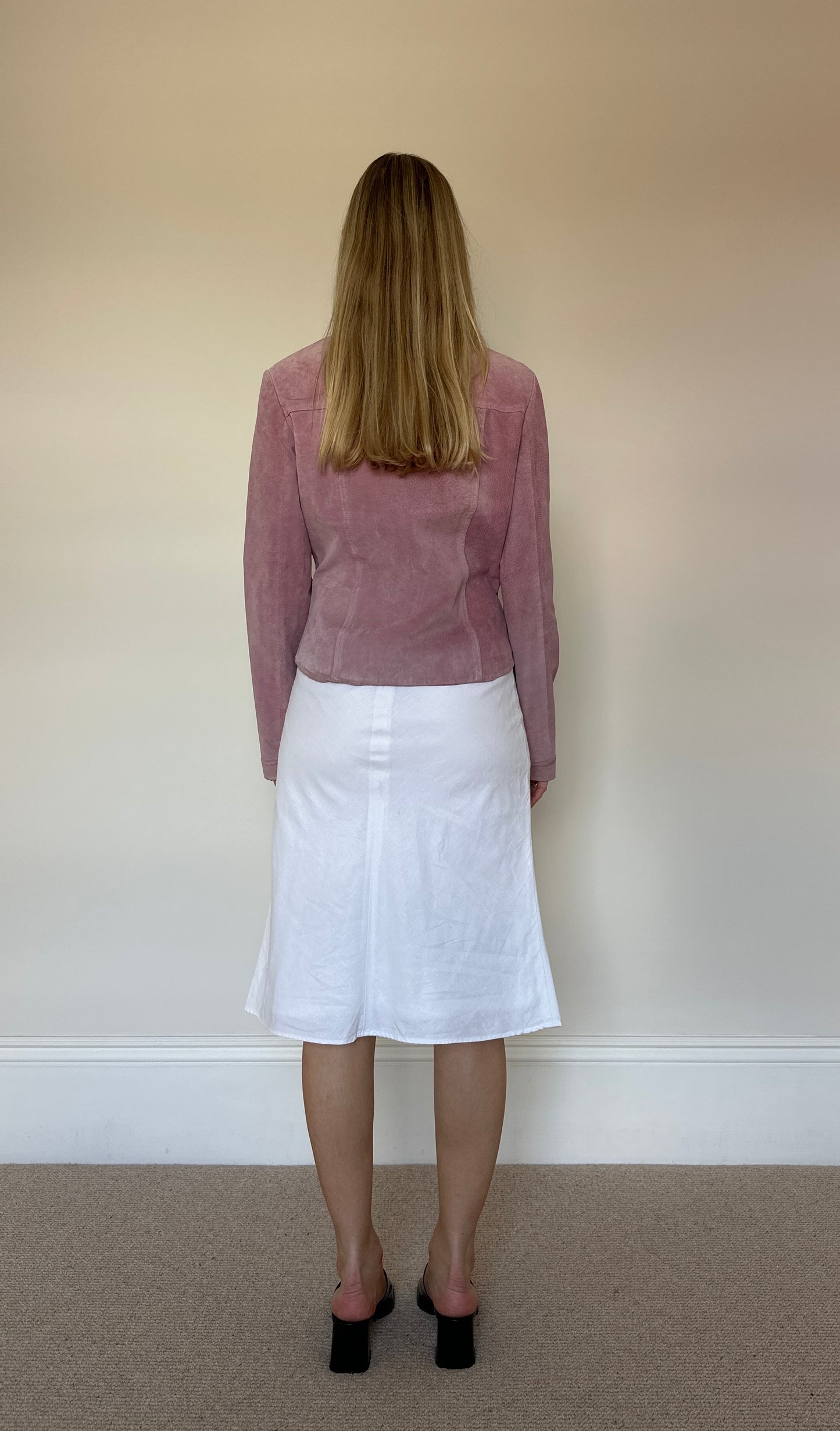 Vintage pink suede jacket