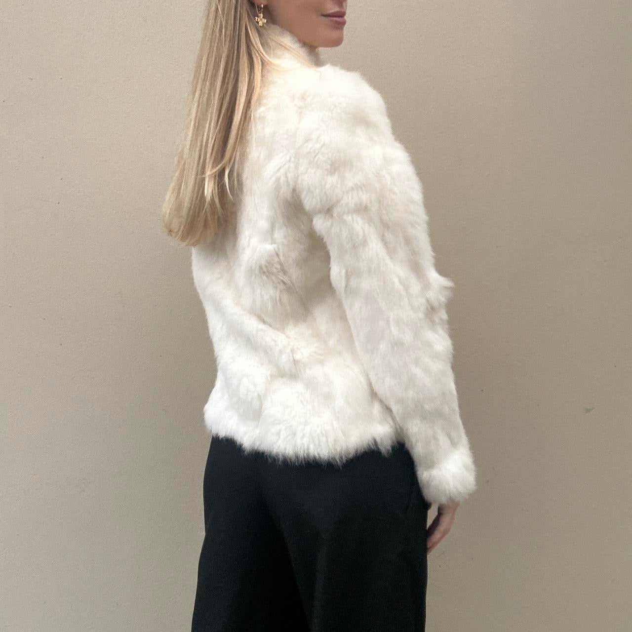 Vintage white fur jacket