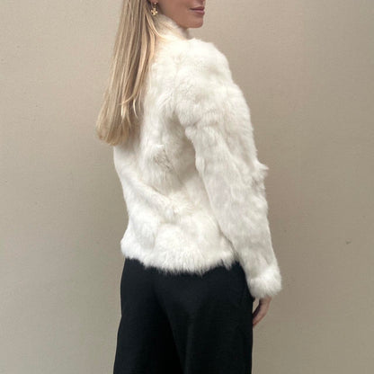 Vintage white fur jacket