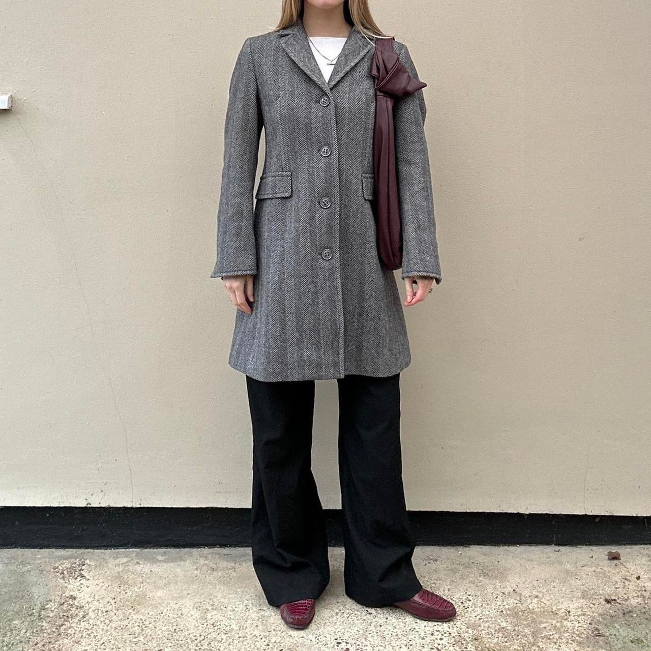 Vintage grey herringbone blazer