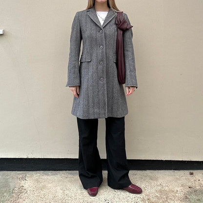 Vintage grey herringbone blazer