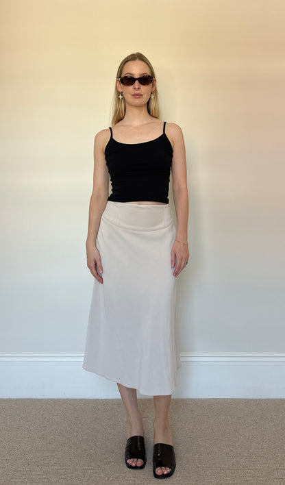 Vintage beige floaty skirt