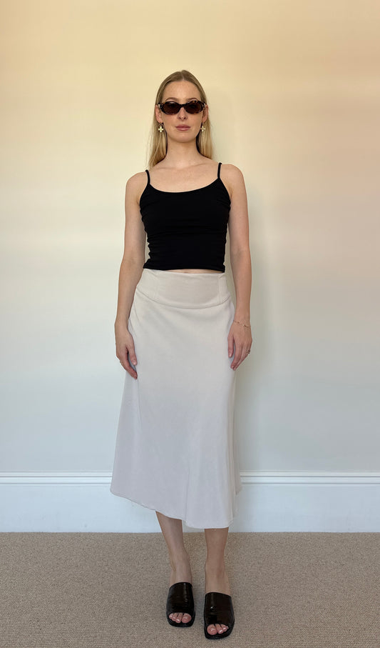 Vintage beige floaty skirt