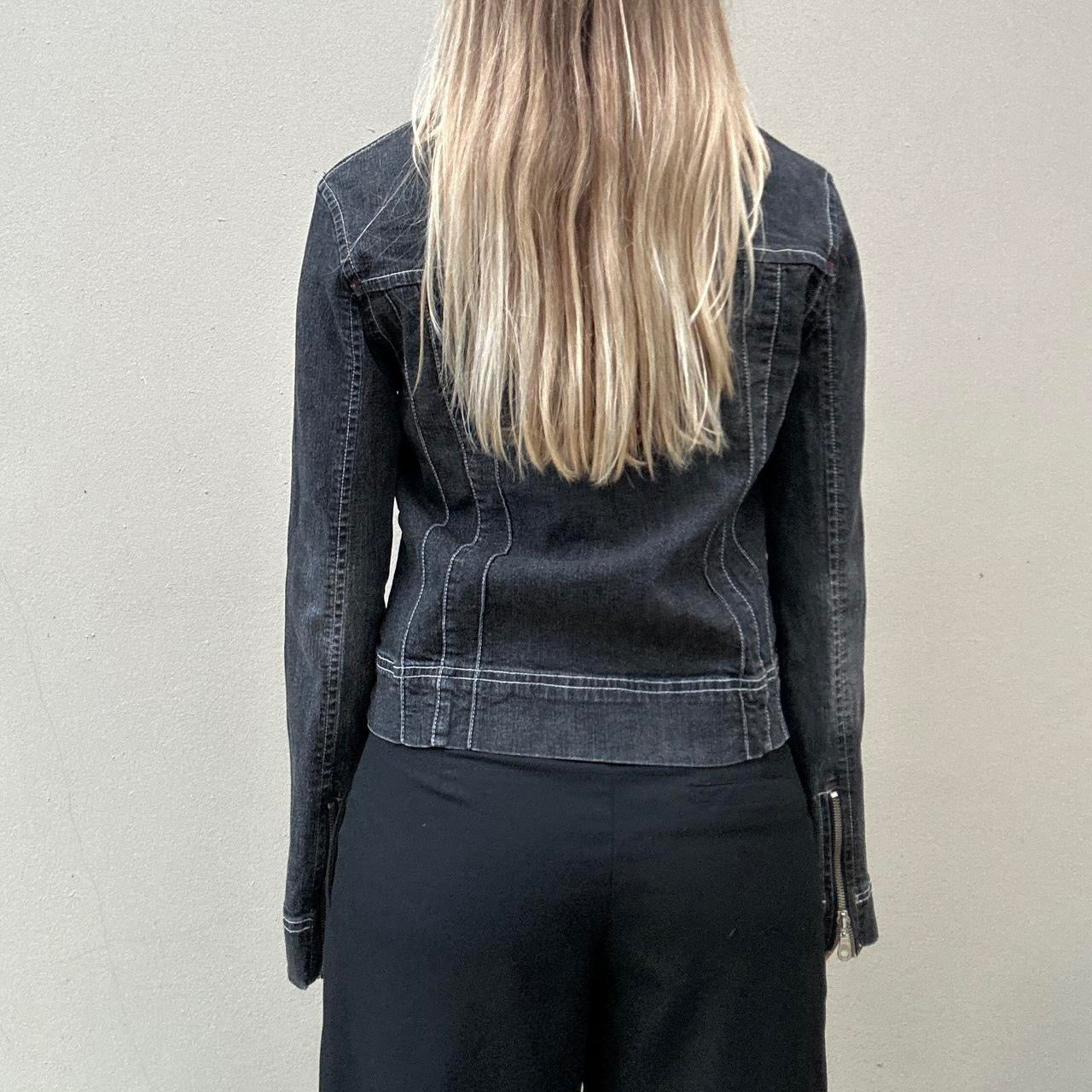 Dark denim zip jacket