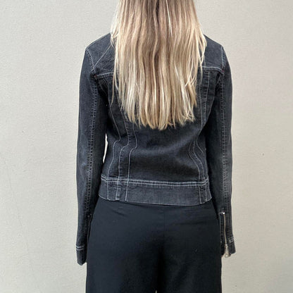 Dark denim zip jacket