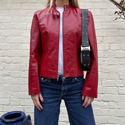 Vintage red leather jacket