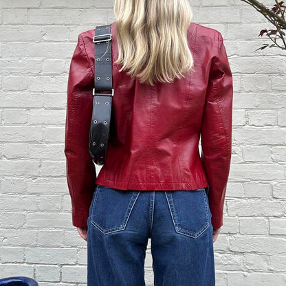 Vintage red leather jacket