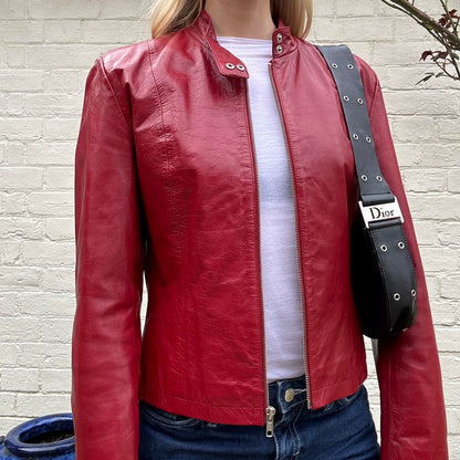 Vintage red leather jacket