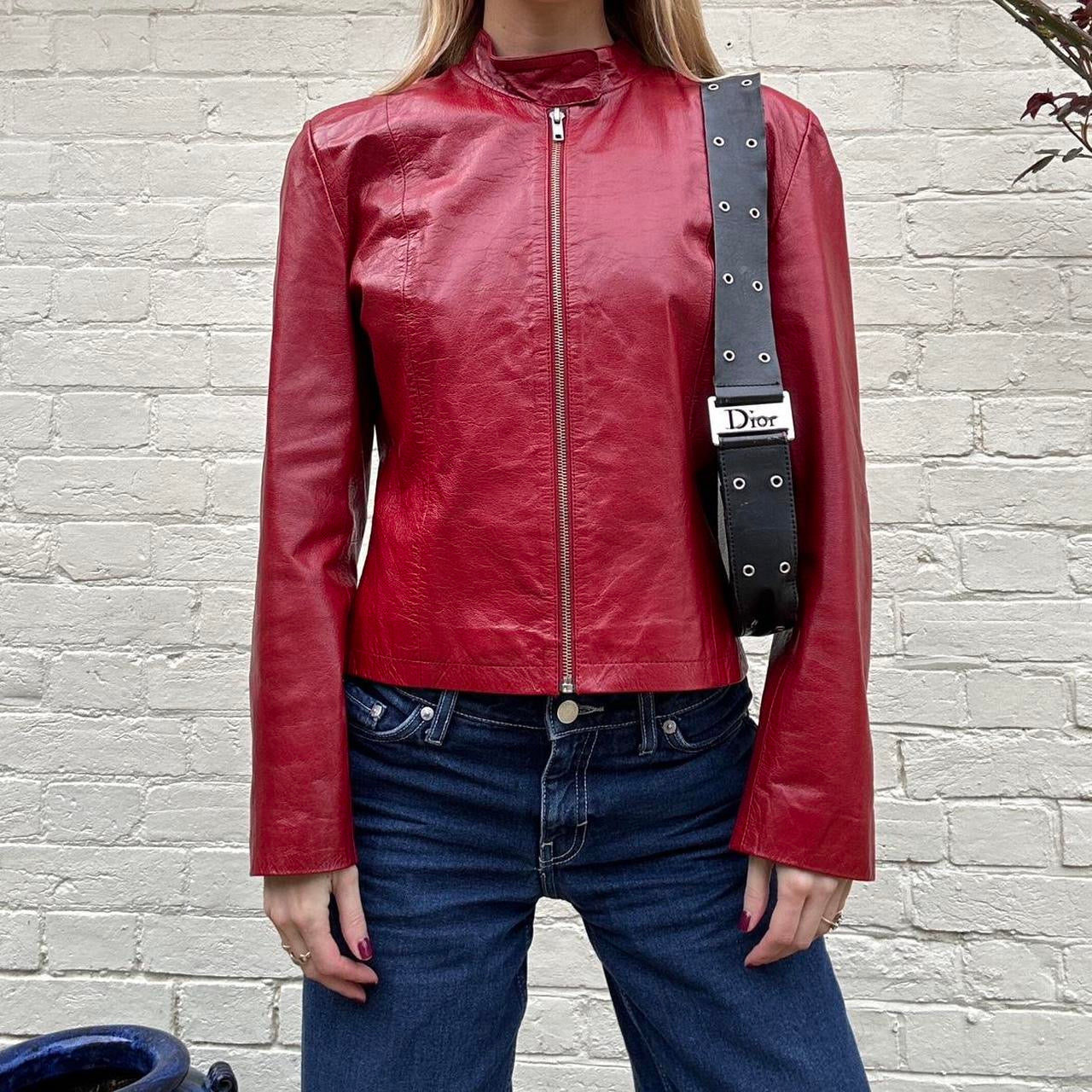 Vintage red leather jacket