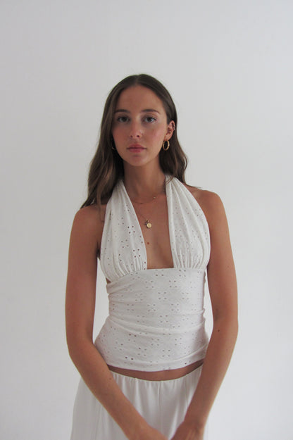 The Harlow Top in Ivory