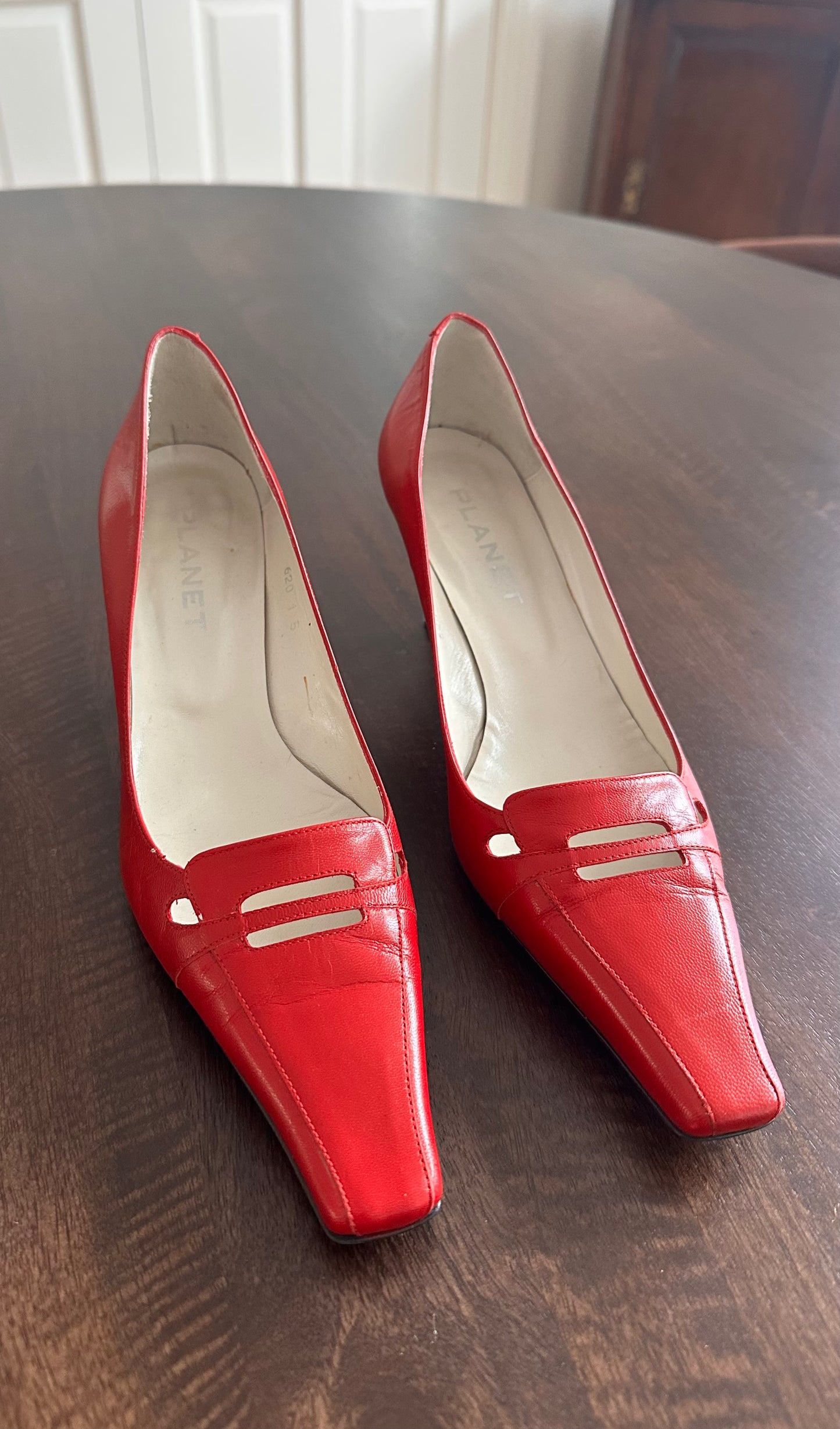 Vintage red court shoes